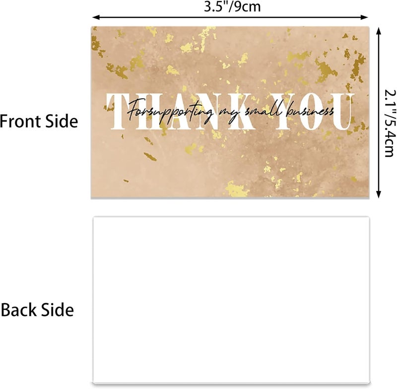 SCORYULE 300PCS Thank You For Supporting My Business Cards, 6 Styles-2" x 3.5" Small Customer Appreciation Card for Shop, Business Supplies, Online Retailers and Local Stores - Image 2
